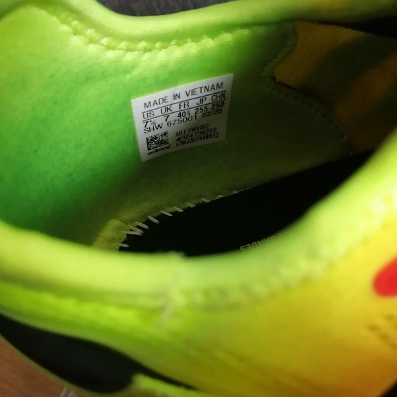 Adidas ZX 2K Boost Solar Yellow Hi-Res Red Size 7.5 Men U.S Unisex. Trainer. - Picture 7 of 11